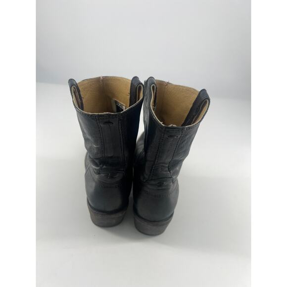 Frye Ankle Boots Womens Size 7.5 B Black Leather Booties Anna Shortie Basic - Picture 8 of 10
